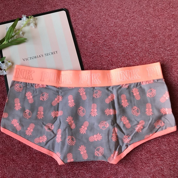 Victoria's Secret PINK M Logo Boyshort Pineapple T - Picture 3 of 3